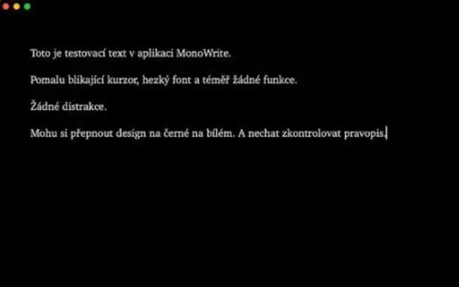 MonoWrite – appka na psaní pro macOS