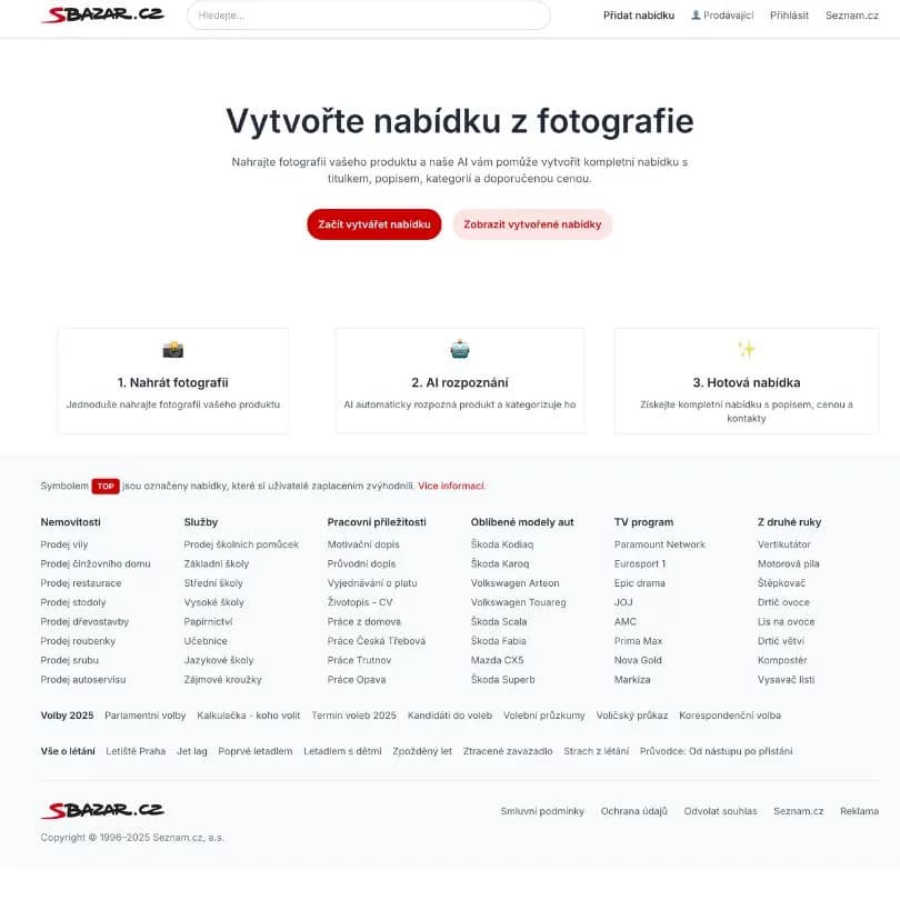 Prototyp nové funkce pro Seznam.cz