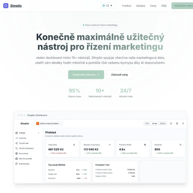 Simplio – prezentační web (prototyp)