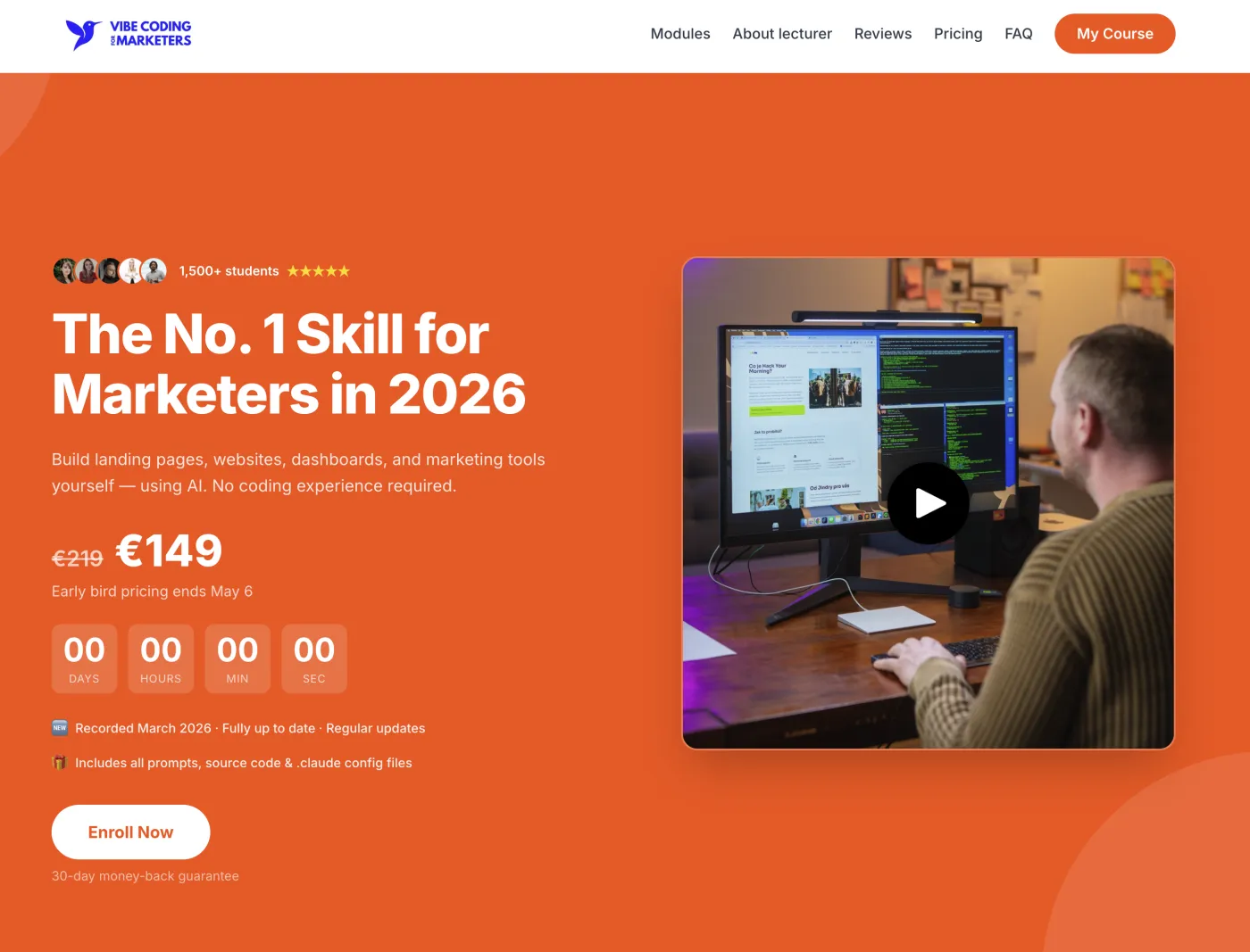 Studijní portál Vibe Coding for Marketers