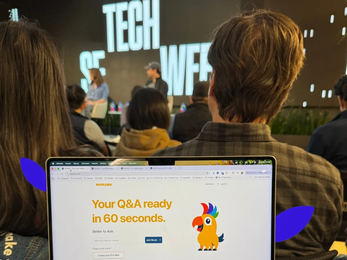 Mokabu room view - obrazovka s Q&A místností